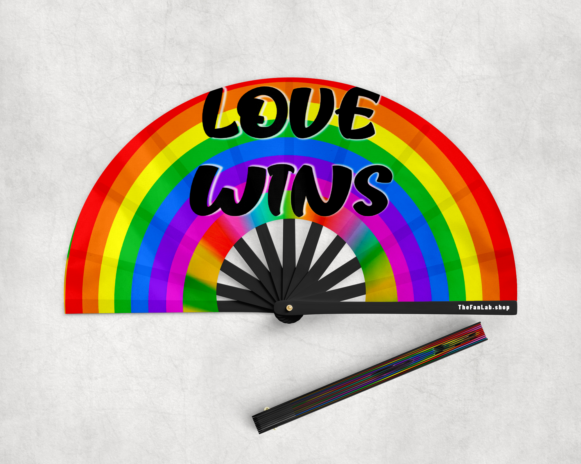 LOVE WINS HAND FAN